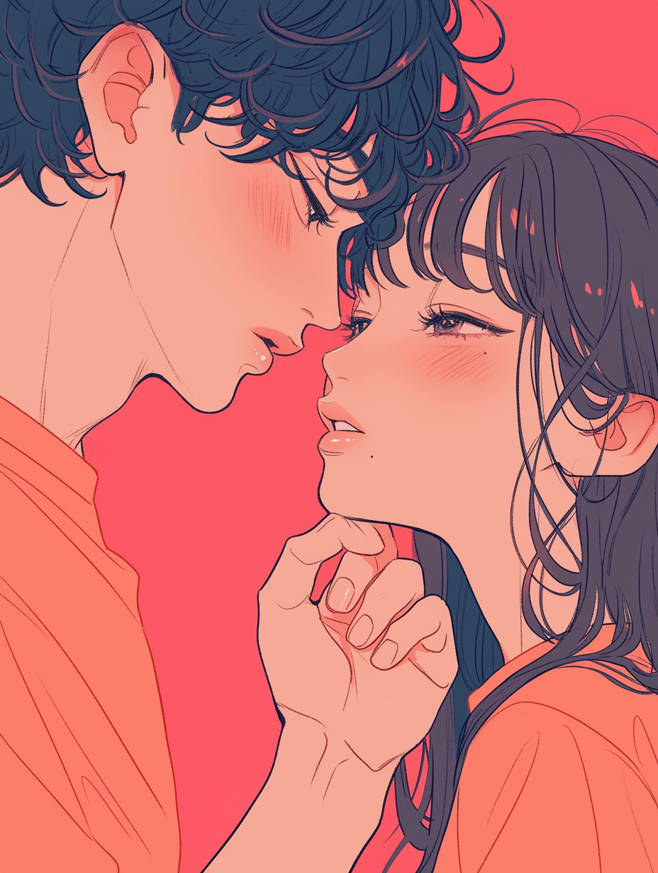 唇まで、あと1秒　One Second Before the Kiss